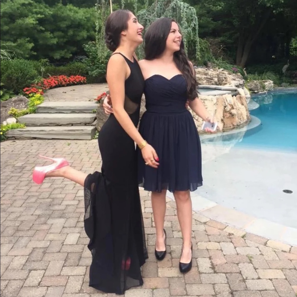 Strapless Navy Blue Cocktail/Prom Dress - Picture 4 of 4
